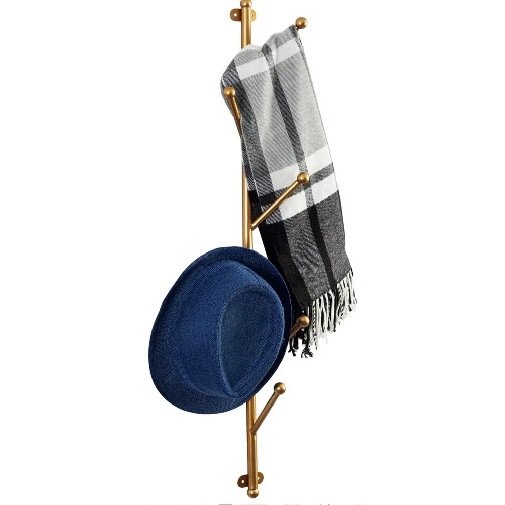 2.5-Foot Gold Metal Tree Branch‎ Style Vertical Hat/Coat Hanging Rack, Coat Rack